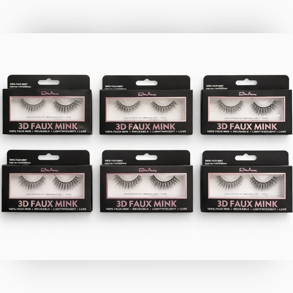 ✨Bundle of 6 – 3D Faux Mink Lashes | New | Reusable | Vegan